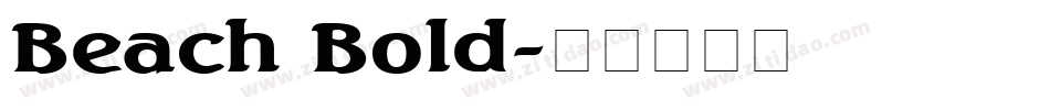 Beach Bold字体转换